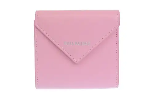 Balenciaga Leather Wallet Women's Dark Pink