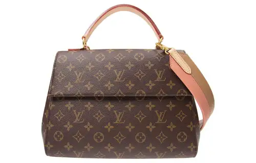 LOUIS VUITTON Cluny Leather Shoulder Bag, Crossbody Bag, Handbag Regular Women's Brown