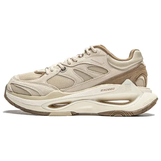 LiNing Beyond Infinity Anti Slip Wear Resistant Low Top Casual Shoes Women's Light Brown