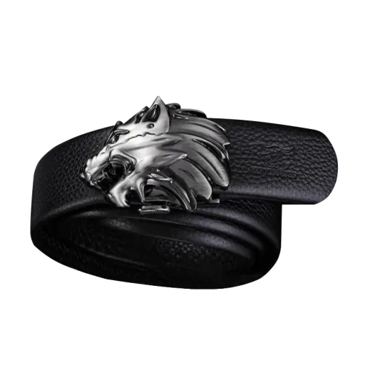 SEPTWOLVES Cow Split Leather Pant Belt Men's Width 3.55CM