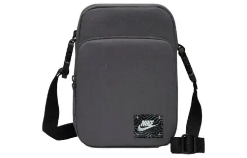 Nike Heritage Polyester Shoulder Bag, Crossbody Bag Men's Gray