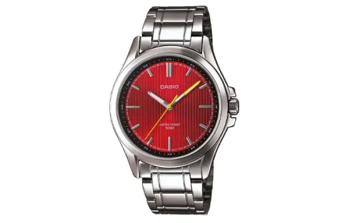 CASIO Men Standard Series 41mm Red Watch MTP-E104D-4A