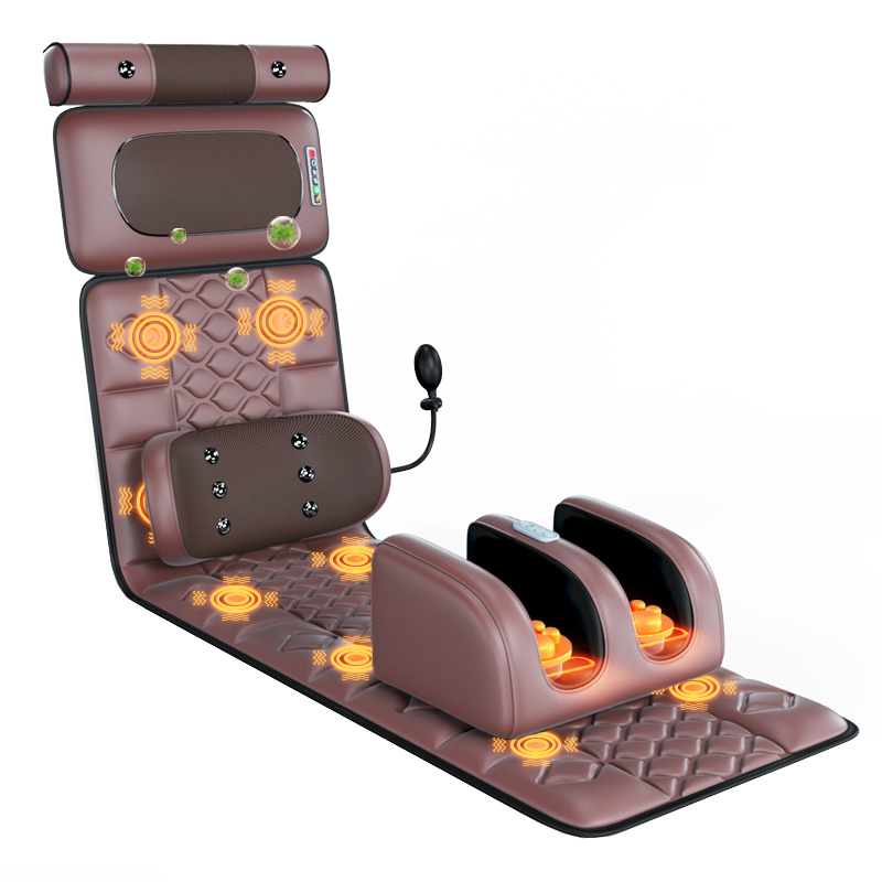 AUX Massage Mat Cervical and Lower Back Massage Mattress Whole Body Relaxation Lumbar Stretch Hot Compress Calf and Foot Massager D1-5