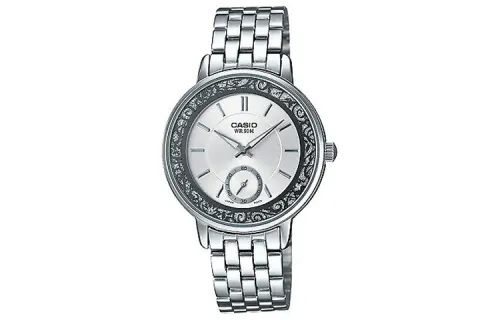 CASIO Women's Standard Series 32mm Silver Watch LTP-E408D-7A