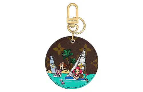 LOUIS VUITTON Monogram Coated Canvas Pendant Keychain Bag Accessory Women's Multicolor