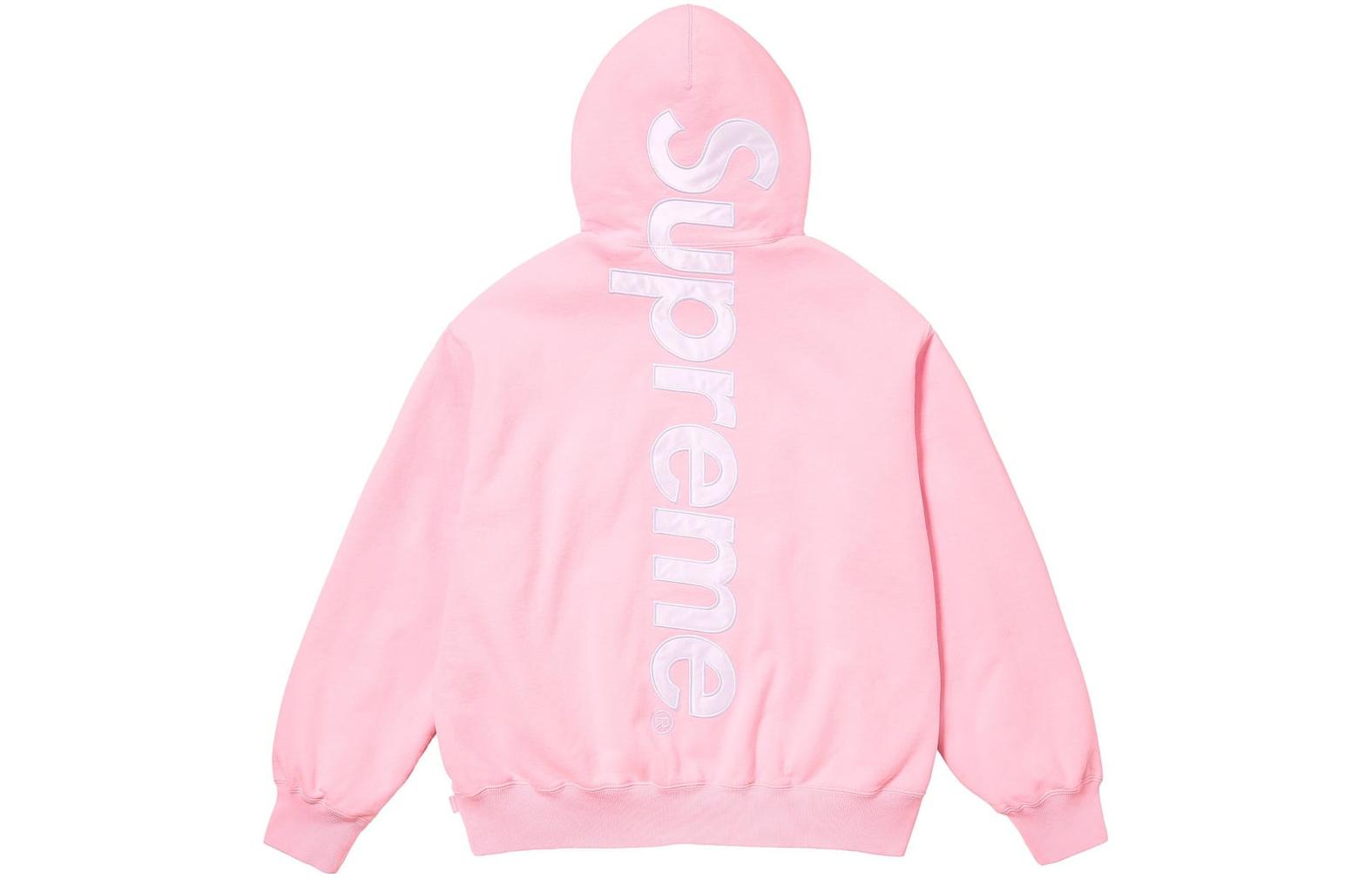 Supreme FW23 WEEK8 SATIN APPLIQU HOODED SWEATSHIRT Logo оригинал