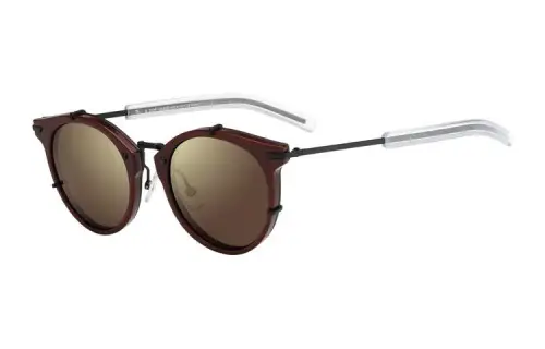 DIOR Metal Irregular Shape Sunglasses Unisex Black