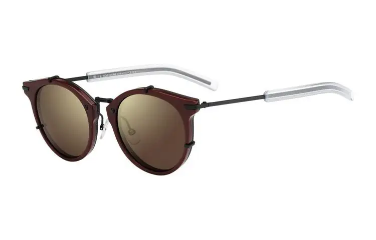 DIOR Metal Irregular Shape Sunglasses Unisex Black