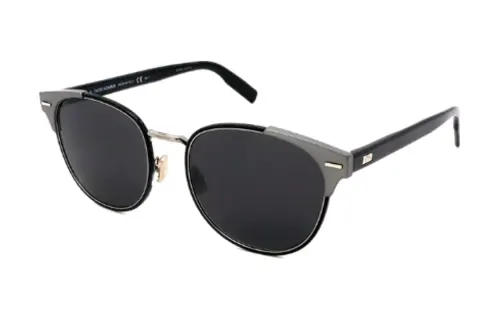 DIOR Metal Irregular Shape Sunglasses Men's Black