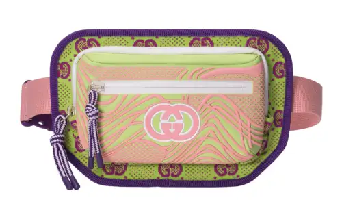 GUCCI Nylon Fanny Pack Men's Green/Multicolor
