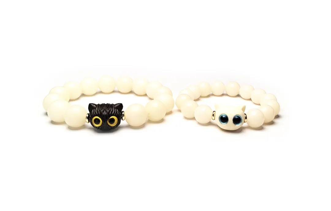 MOUNTAINS AND MANS White Jade Bodhi Bracelets Unisex