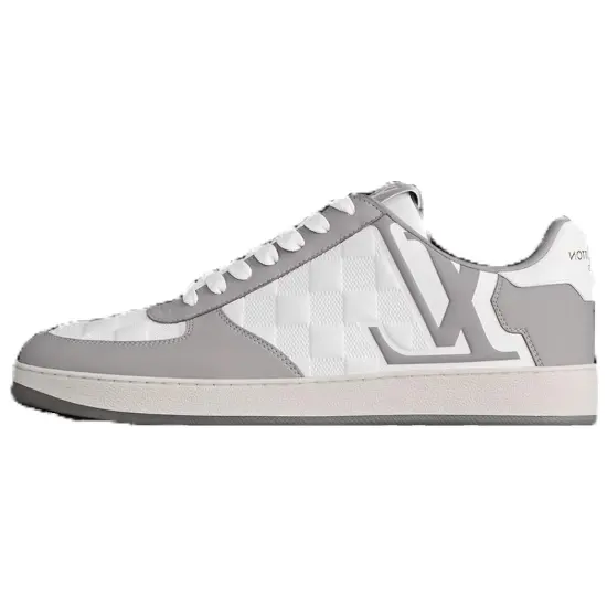 LOUIS VUITTON Skateboard Shoes Men Low-Top Gray