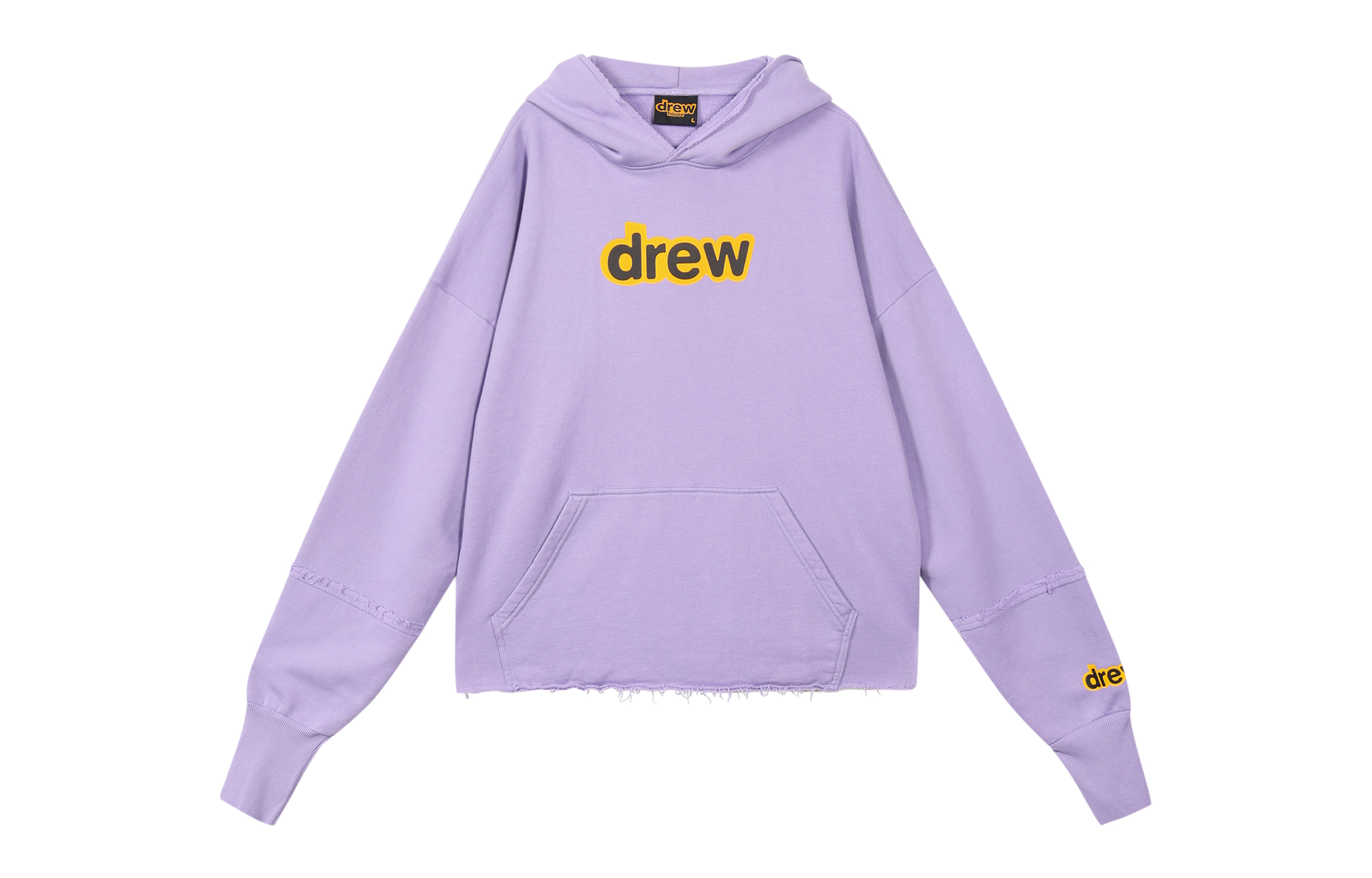 Drew House FW21 Secret Deconstructed Hoodie Lavender Logo