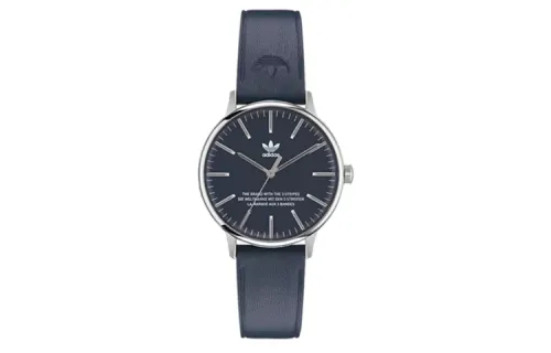 Adidas Originals Wrist Watches Quartz Movement Leather Strap 38mm Blue Dial Unisex ['50', 149262]m Waterproof