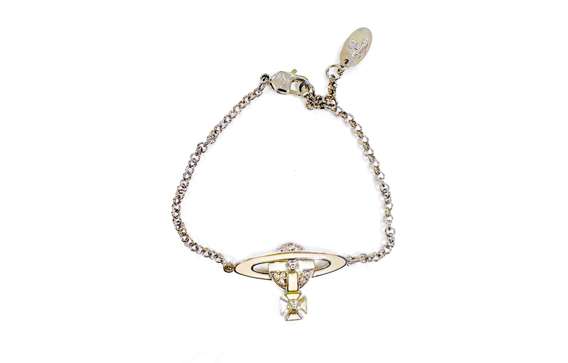 Женский браслет Vivienne Westwood Neil (серебристо-бежевый)