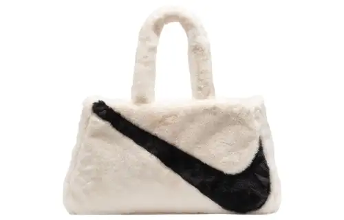 Nike Sportswear Faux Fur 10L Tote Bag Guava Ice