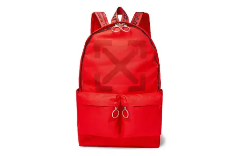 OFF WHITE Canvas Backpack Men's Red