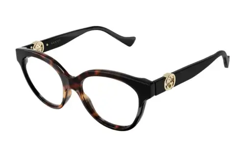 GUCCI G Irregular Shape Eyeglass Frames Women's Tortoiseshell