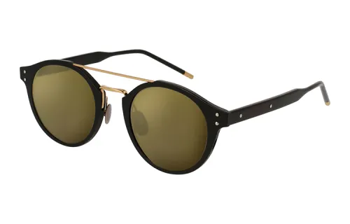 Bottega Veneta Plate Frame Round Sunglasses Unisex