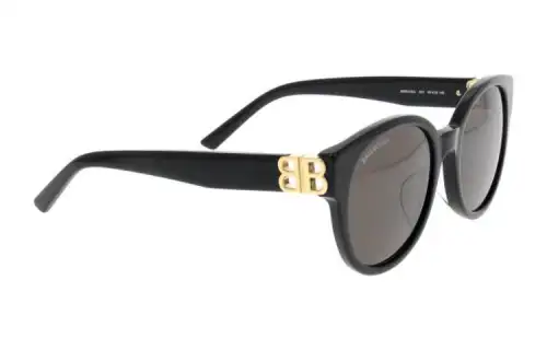 Balenciaga Plastic Irregular Shape Sunglasses Men's Black