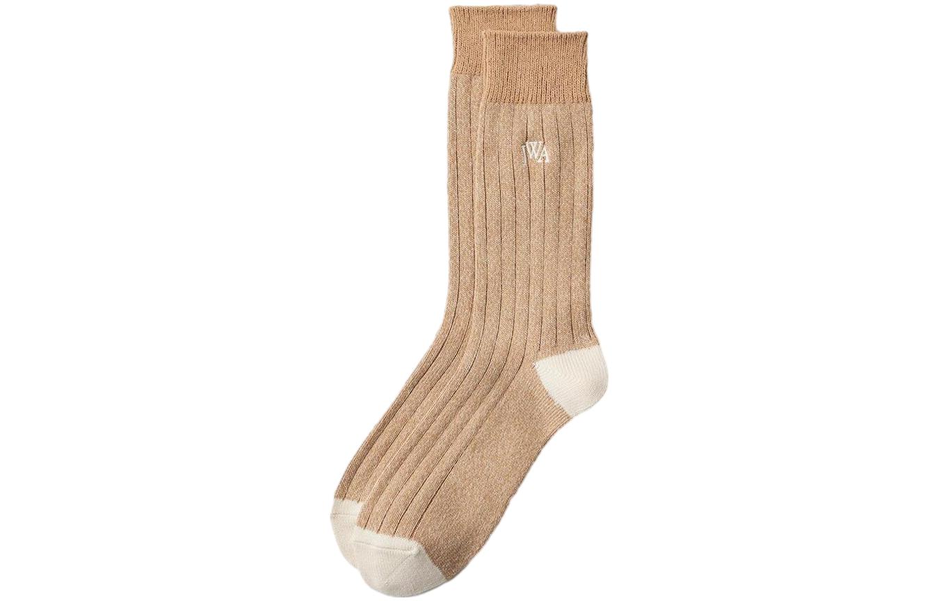 UNIQLO Jw Anderson Co Branded Series FW23 Knit Panel Crew Socks Women’s 1 Pack Khaki