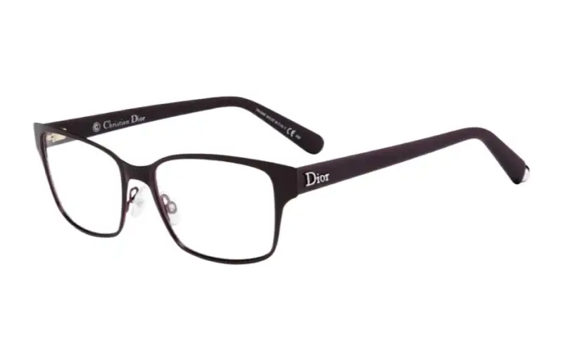 DIOR Metal Square Eyeglass Frames Unisex Black