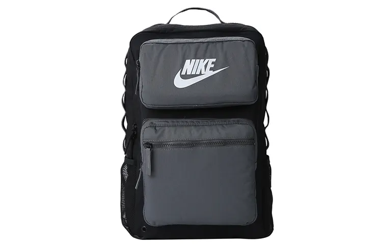 Nike Polyester Backpack Regular Men's Black Gray