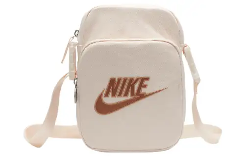 Nike Polyester Shoulder Bag, Crossbody Bag Regular Unisex Guava Ice & Amber Brown