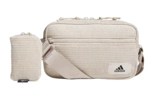 Adidas Recycled Polyester Crossbody Bag, Shoulder Bag Unisex Ecru