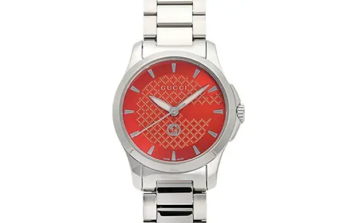 GUCCI Wrist Watches Quartz Movement Stainless Steel Strap Orange Watch Dial Women's Watch ['50', 149262]m Waterproof