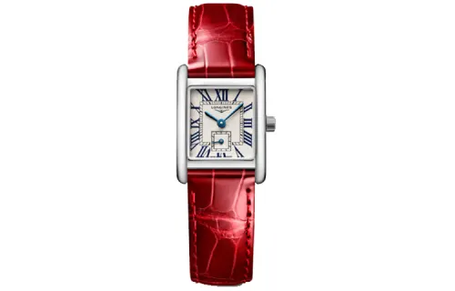 LONGINES Quartz waterproof women's watch, dial stainless steel, case, watch strap, quartz mechanism, 30meter, 29mm, 29mm, crocodile