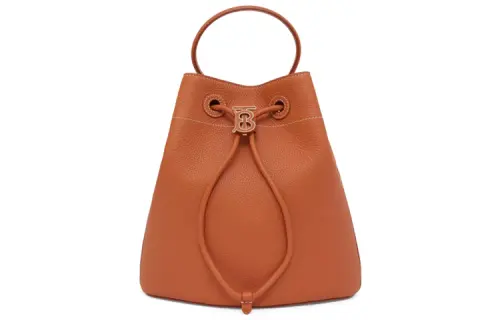 Burberry Grain Calfskin Bucket Bag, Crossbody Bag Small Women's Brown