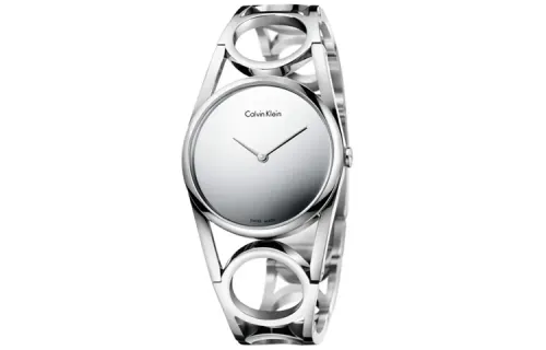 CALVIN KLEIN Wrist Watches Quartz Movement Stainless Steel Strap 33mm Silver Dial Women's Watch 30m Water Resistant