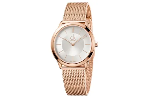 CALVIN KLEIN Wrist Watches Quartz Movement Stainless Steel Strap 35mm Silver Dial Men's Watches 30m Water Resistant