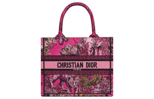 DIOR Embroidery Tote Bag, Shopping Bag, Handbag Small Women's Multicolor