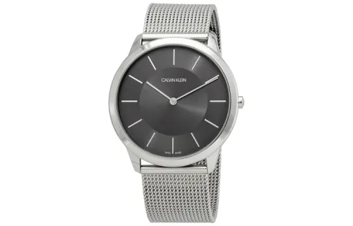 CK/Calvin Klein Wrist Watches Quartz Movement Stainless Steel Strap 43mm Black Dial Men's Watches 30m Water Resistant
