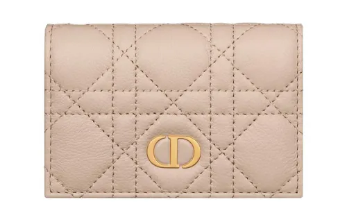 DIOR Caro Calfskin Wallet Extra Small Women's Caramel Beige