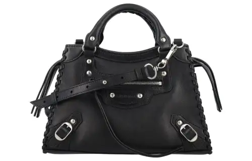 Balenciaga Calfskin Shoulder Bag, Crossbody Bag, Handbag Extra Small Women's Black