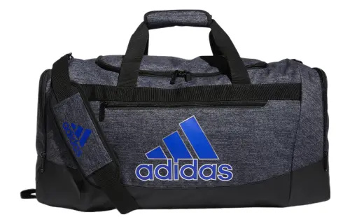 Adidas Polyester One Shoulder Crossbody Handheld Travel Bag Gym Bag Medium Unisex Black & Blue & Silver