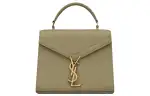 SAINT LAURENT Calfskin Shoulder Bag, Crossbody Bag, Handbag Mini Women's Earth Yellow Green