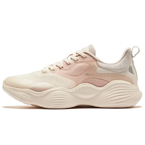 Erke Boom Bomb 2.0 Running Shoes Women's Low-Top Misty Orange Pink Brush Gray