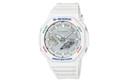 CASIO Men Liquid Crystal/Analog Dual Display Series White Watch