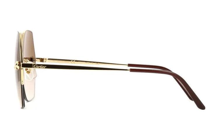 Женские очки Cartier Sunglasses (золотистые) — Золото — фото 3