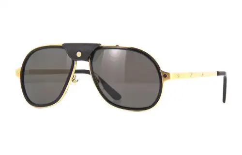 CARTIER Acetate Aviator Sunglasses Men's Black