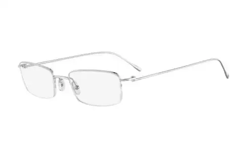 CARTIER Metal Rectangular Eyeglass Frames Unisex Silver