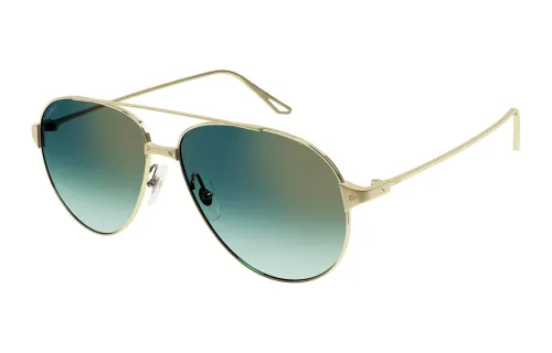 CARTIER Metal Aviator Sunglasses Women's Gold