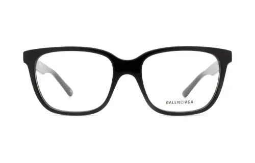 Balenciaga Acetate Irregular Shape Eyeglass Frames Unisex Black