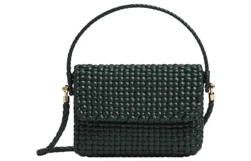 Bottega Veneta Lambskin One Shoulder Handbag Women's Ink Well