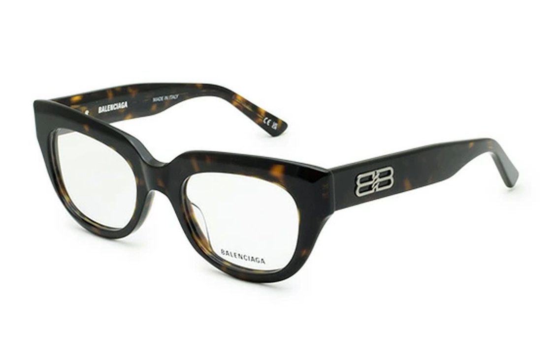 Balenciaga Balenciaga Logo Decoration Plastic Irregular Optical Frame Women's Tortoiseshell