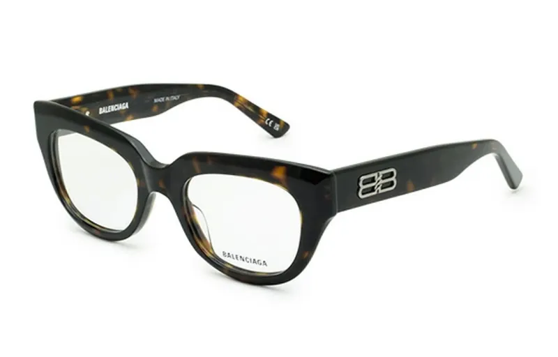 Balenciaga Balenciaga Logo Decoration Plastic Irregular Optical Frame Women's Tortoiseshell